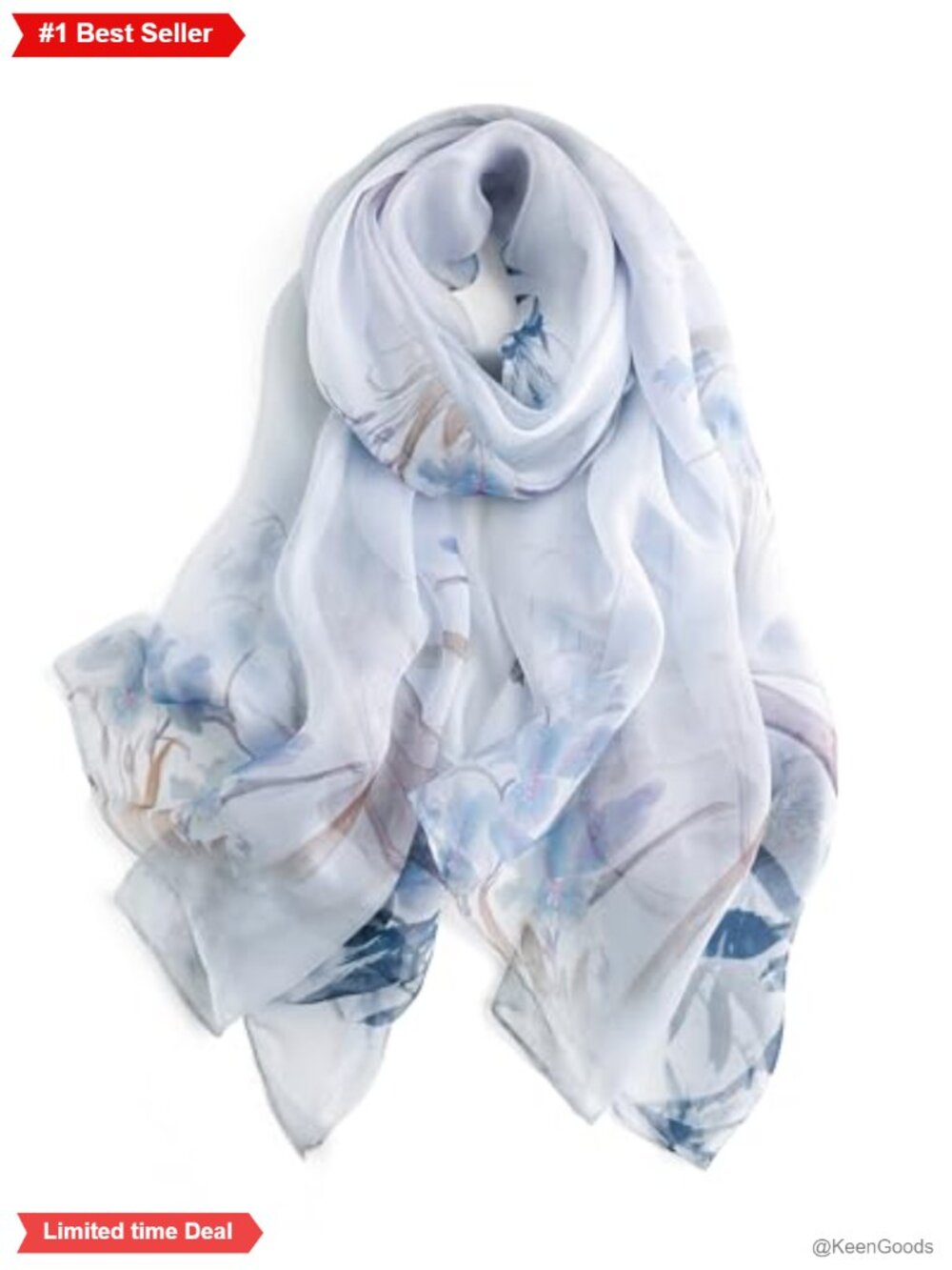 100% Mulberry Silk Chiffon Scarf Large Sheer Shawl Wrap Women Gift